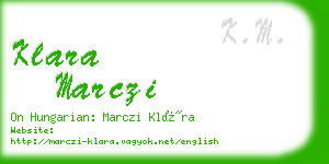 klara marczi business card